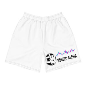 Nordic Alpha Black Logo All-Over Print Unisex Athletic Long Shorts