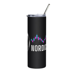 Nordic Alpha White Logo Stainless steel tumbler