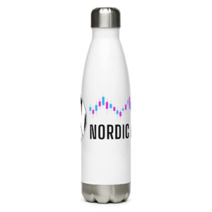 Nordic Alpha Black Logo Stainless steel water bottle