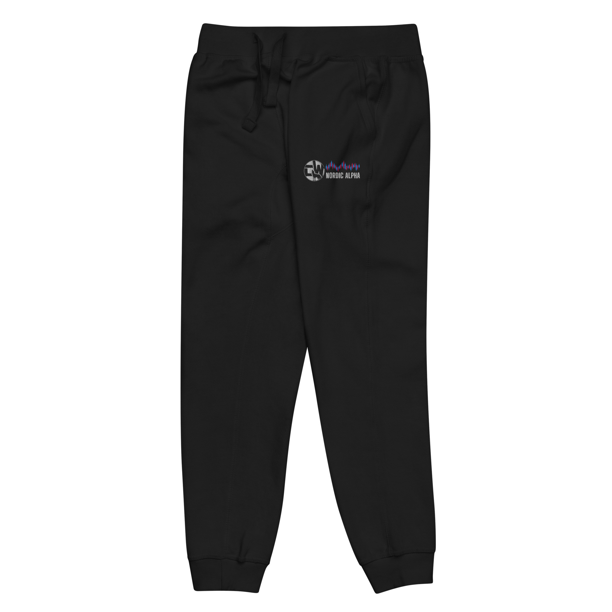 Nordic Alpha White Logo Embroidered Unisex fleece sweatpants - Image 12