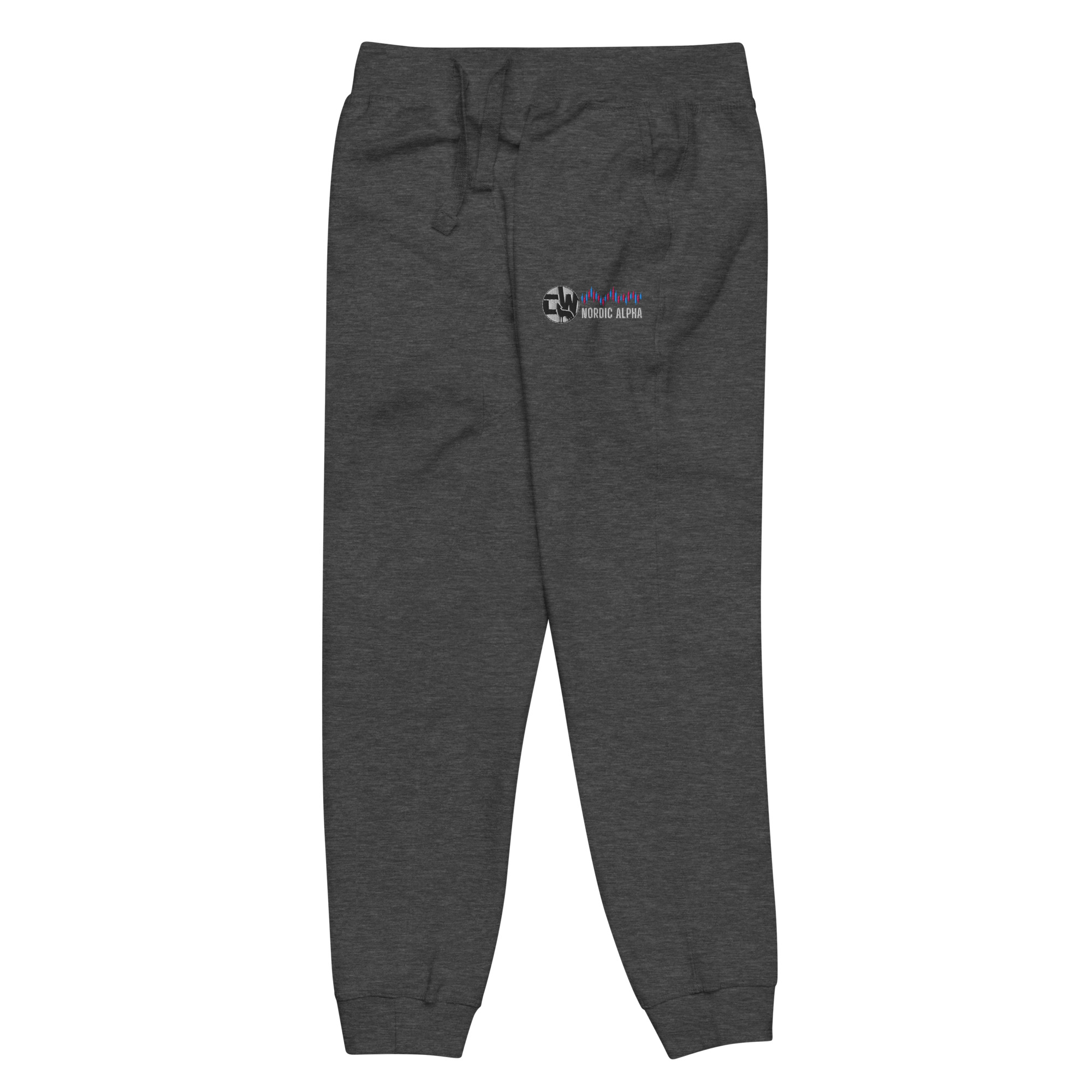 Nordic Alpha White Logo Embroidered Unisex fleece sweatpants - Image 15