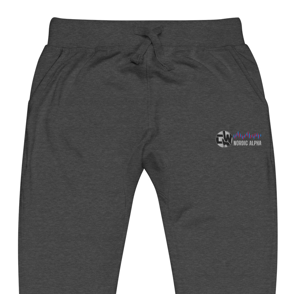 Nordic Alpha White Logo Embroidered Unisex fleece sweatpants - Image 25