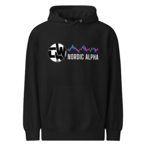 Nordic Alpha White Logo Unisex premium mid-weight hoodie