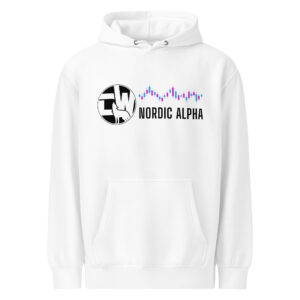 Nordic Alpha Black Logo Unisex premium mid-weight hoodie